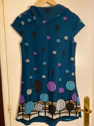 Vestido verde estampado talla M