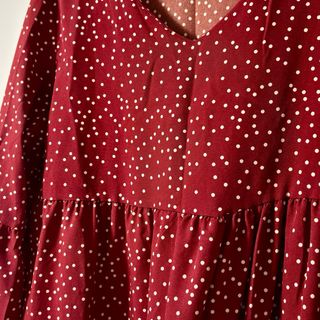 Vestido manga larga topos lunares