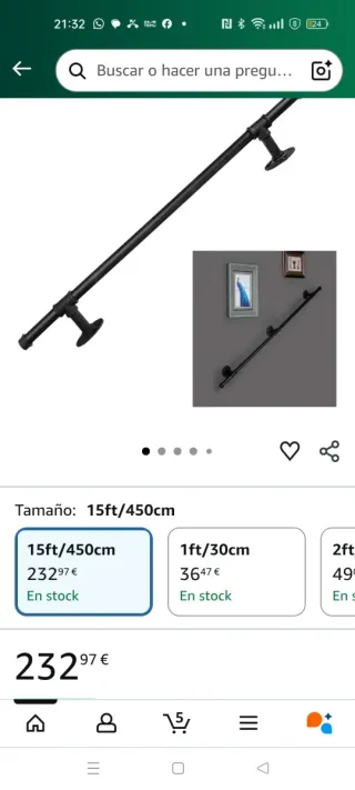 Pasamanos de metal negro