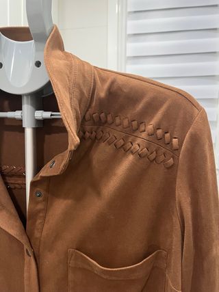 Camisa imitación ante marrón