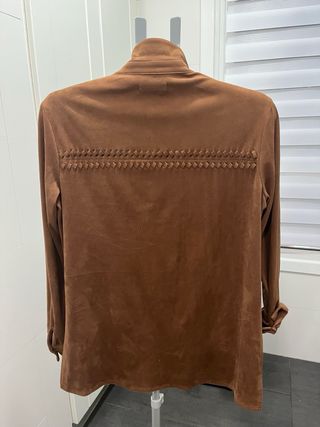 Camisa imitación ante marrón