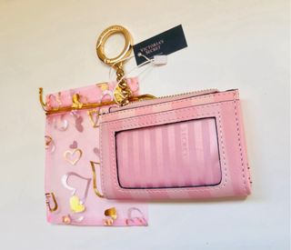 Tarjetero Monedero Victoria's Secret Rayas Rosas