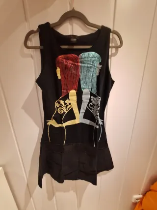 Vestido Custo Barcelona Mujer Negro Multicolor