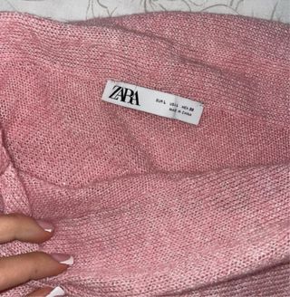 Zara Maglione Monospalla Rosa Taglia Unica