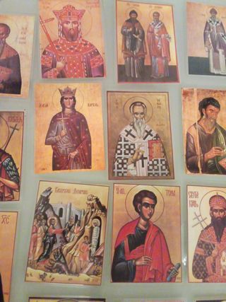 27 Icone Sacre Plastificate Santi