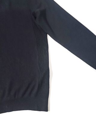 Adolfo Dominguez/ Jersey de cuello redondo negro M