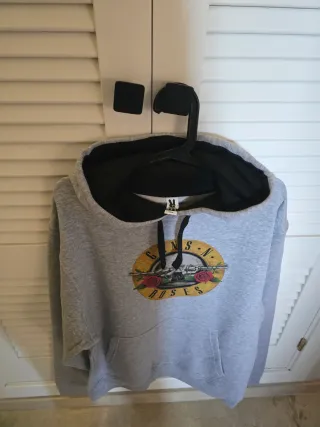 Sudadera Guns N' Roses Gris con Capucha