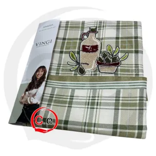 Tovaglia Vingi x 12 a quadri blu e bianchi