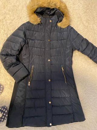 Abrigo acolchado azul marino talla 48