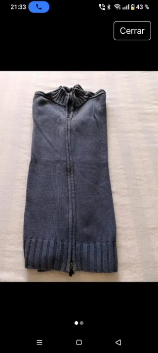 Chaqueta de caballero azul marino cremallera