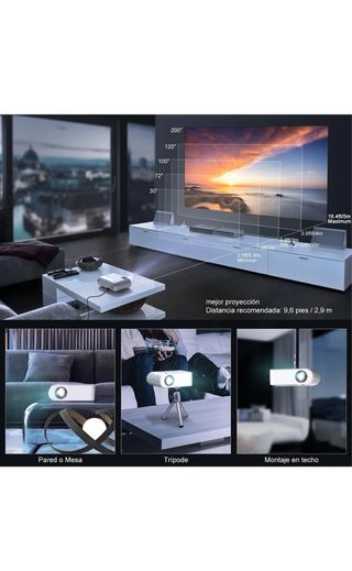 Proyector Blanco HD WiFi 1080P