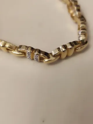 Pulsera Oro 18k con puntas de Brillantes