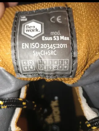 Botas de seguridad Bee Work negras y marrones