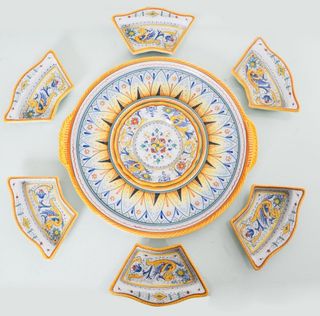 Antipastiera in ceramica decorata