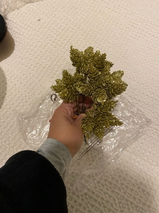 4 Pinzas Navidad Doradas