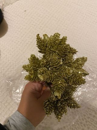 4 Pinzas Navidad Doradas