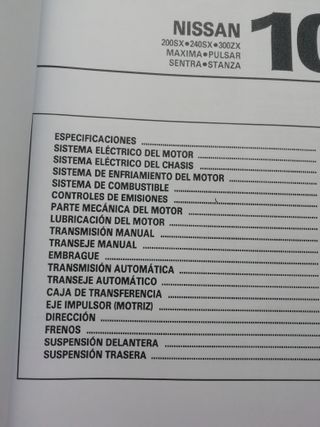 NISSAN 200SX 240 300ZX MANUAL DE TALLER REPARACION