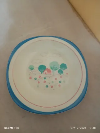 Piatto in ceramica decorato