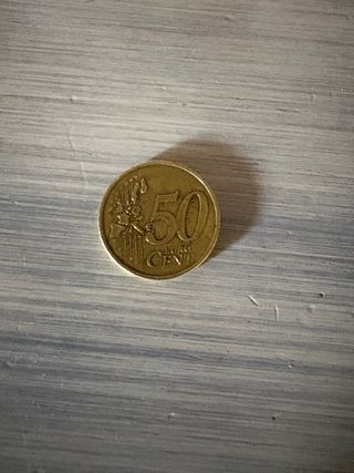 Moneda 50 céntimos Francia 2001