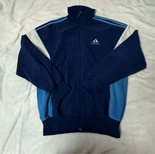 Chaqueta Adidas Azul y Blanca terciopelo