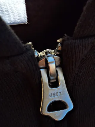 Sudadera Obey con cremallera verde olica