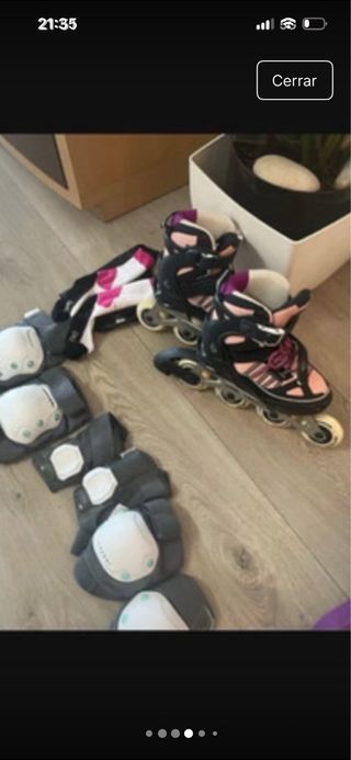 Lote Patines Talla 38 + Protecciones