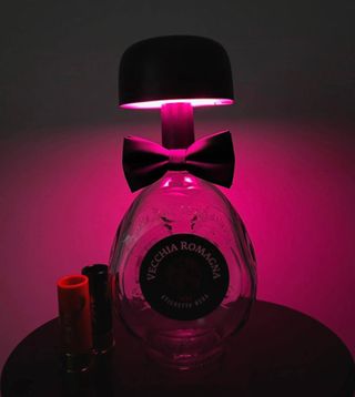 Lampada Vecchia Romagna Vetro Rosa