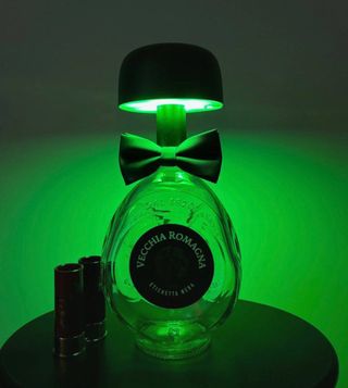 Lampada Vecchia Romagna Vetro Rosa