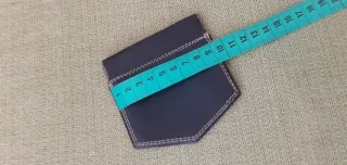 Monedero de piel auténtica