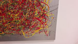 Acrílico sobre lienzo plateado 100x15