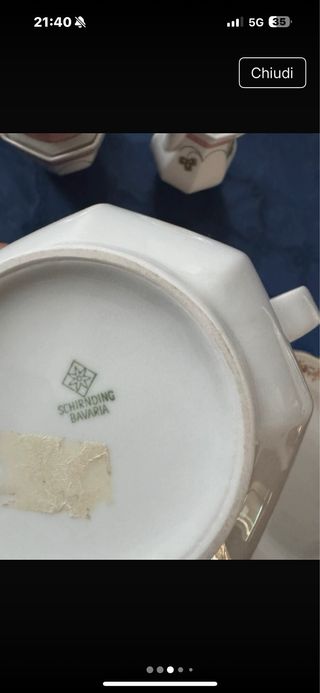 Set caffè e tè Bavaria porcellana