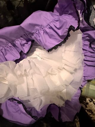 Abito da bambina viola e nero