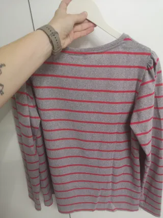 Jersey Springfield rayas gris y rojo
