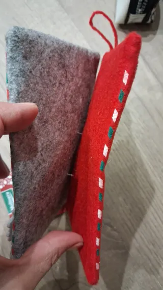 Pochette Natale Feltro Melinera Rossa