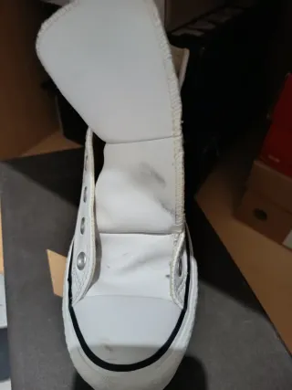 Botas Converse blancas  de piel ,talla 38