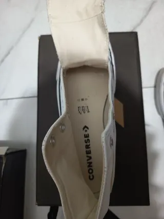 Botas Converse blancas  de piel ,talla 38