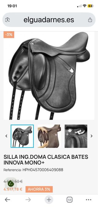 Silla Doma Bates Innova Mono Plus 17.5