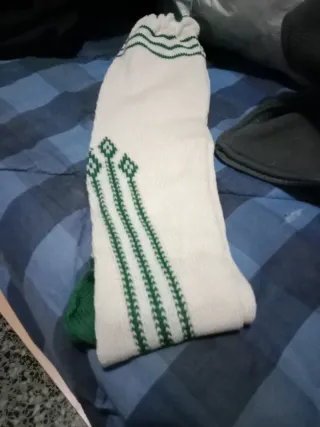 Calcetín fallero blancoy verde
