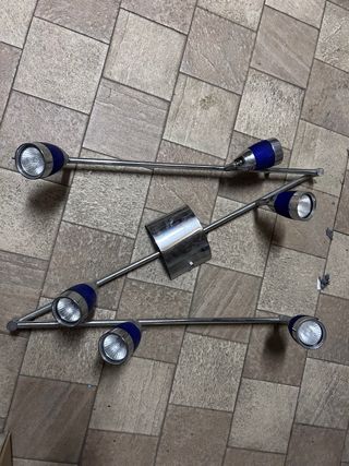 Lampade da parete metallo blu/argento