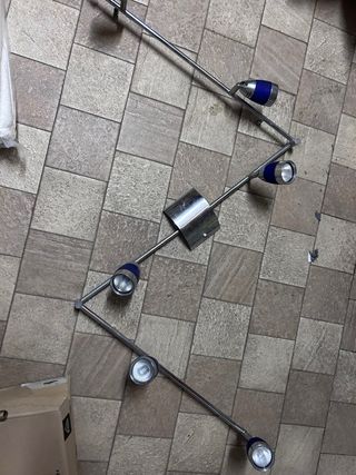 Lampade da parete metallo blu/argento