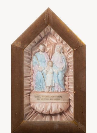 Statua Sacra Famiglia biscuit