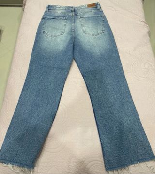 Jeans Bershka cropped flare blu