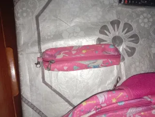 Mochila y estuche unicornios rosa