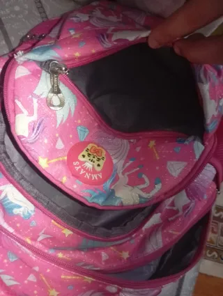 Mochila y estuche unicornios rosa