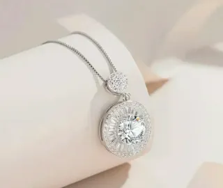 Collar Plata 2CT Moissanita