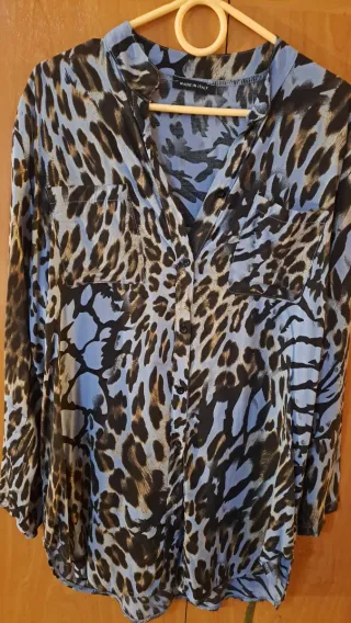 Blusa larga estampado felino