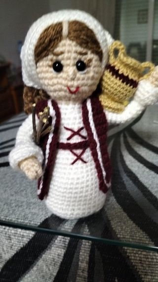 Pastorcilla Belén Crochet hecha a mano