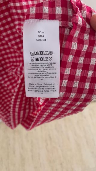 Abito Ganni a quadri rosso