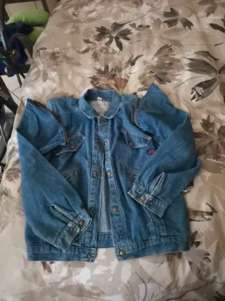 Giubbotto jeans uom seo tg 42 maniche rimovibili