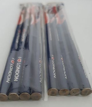 Matite I Love London con Union Jack, 2 confezioni